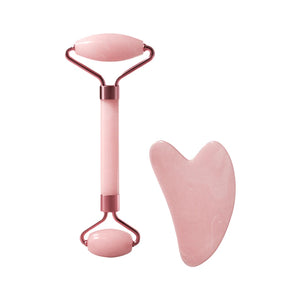 Rouleau de Massage Facial + Gua Sha (Résine) – Éclat & Drainage