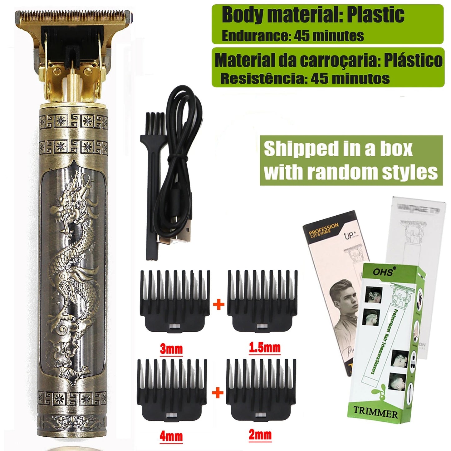 Machine de Coupe de Cheveux Électrique Sans Fil T9™ – Tondeuse Pro Homme