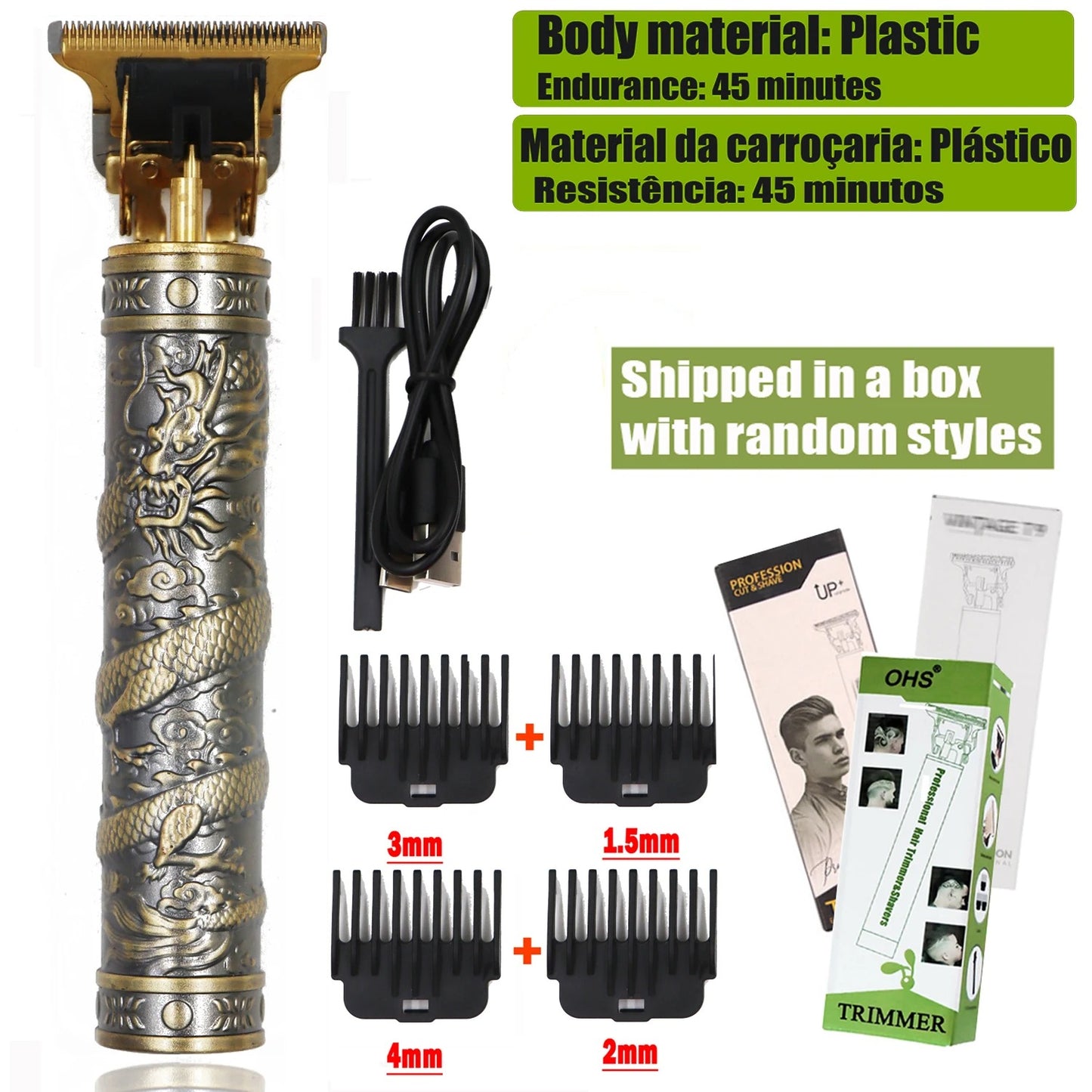 Machine de Coupe de Cheveux Électrique Sans Fil T9™ – Tondeuse Pro Homme