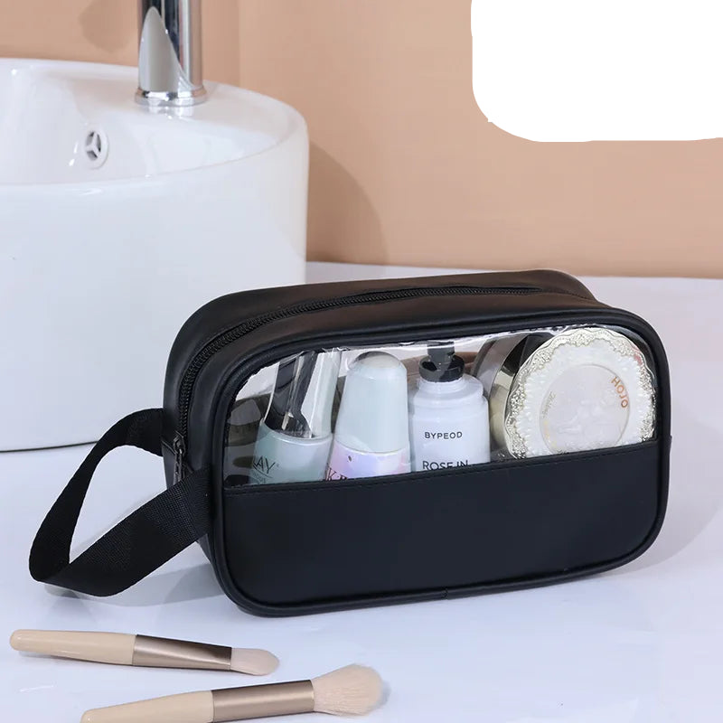 Lot de trousses de toilette transparentes (3 tailles) – voyage et maquillage