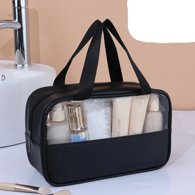 Lot de trousses de toilette transparentes (3 tailles) – voyage et maquillage