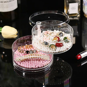 Boîte à Bijoux Ronde Rotative™ – Rangement Élégant et Gain de Place