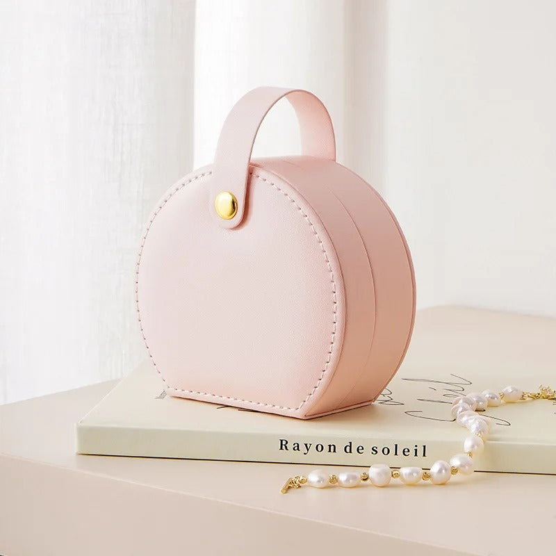Mini Boîte à Bijoux de Voyage en Cuir – Organisateur Portable