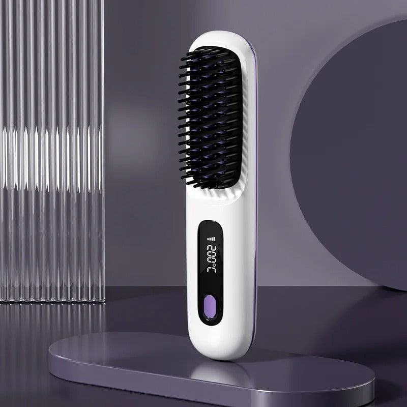 Brosse lissante sans fil – fer à lisser ionique rechargeable USB