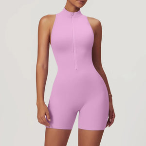 Body Yoga Sculptant™ – Gainant, Sans Manches, Dos Ajouré & Zip Sexy