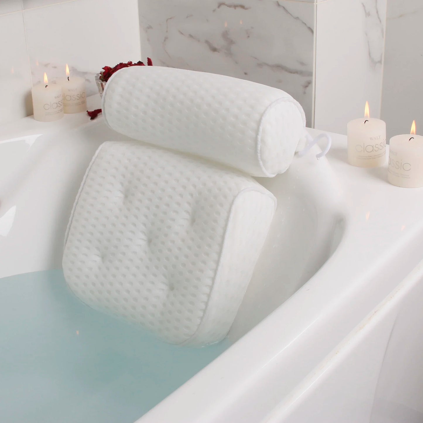 coussin de bain blanc