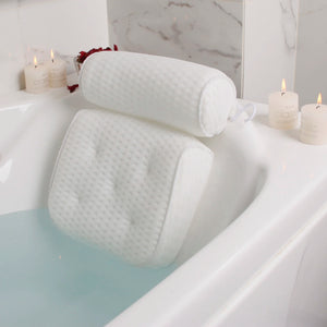 Oreiller de bain antidérapant – support cervical pour bain relaxant