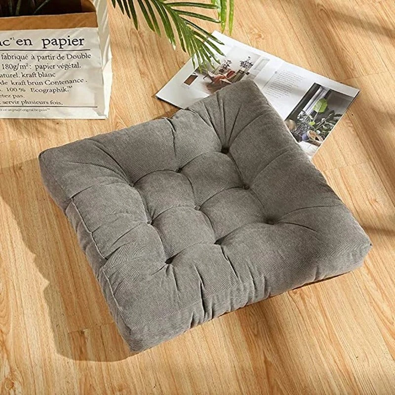 Coussin de Sol Yoga & Méditation en Velours Côtelé – Multi-Taille & Multi-Couleurs™