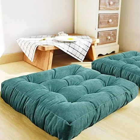 Coussin de Sol Yoga & Méditation en Velours Côtelé – Multi-Taille & Multi-Couleurs™