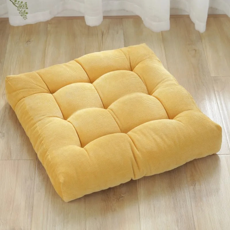 Coussin de Sol Yoga & Méditation en Velours Côtelé – Multi-Taille & Multi-Couleurs™