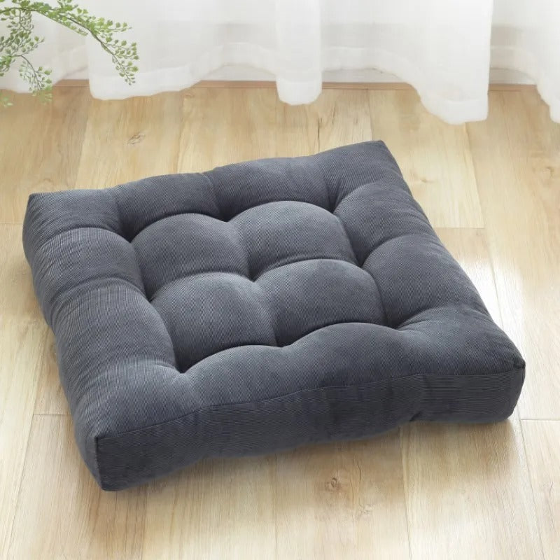 Coussin de Sol Yoga & Méditation en Velours Côtelé – Multi-Taille & Multi-Couleurs™