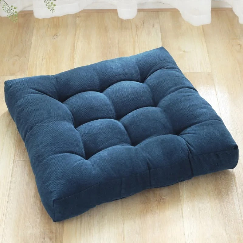 Coussin de Sol Yoga & Méditation en Velours Côtelé – Multi-Taille & Multi-Couleurs™