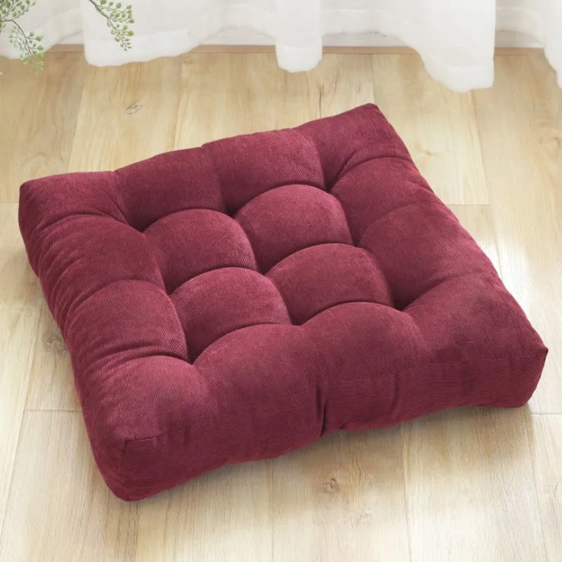 Coussin de Sol Yoga & Méditation en Velours Côtelé – Multi-Taille & Multi-Couleurs™