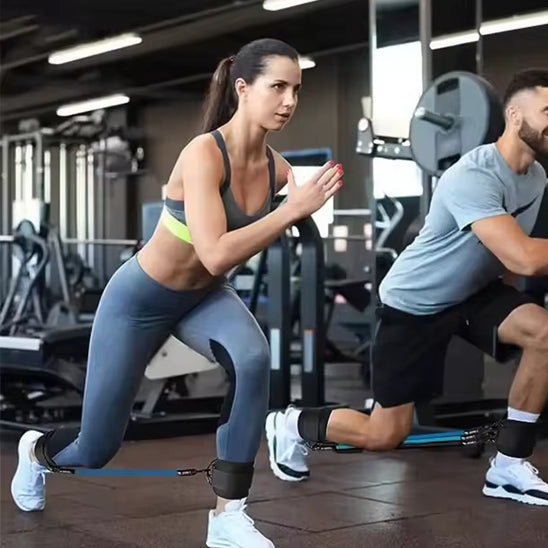 elastique de musculation utilisé en couple