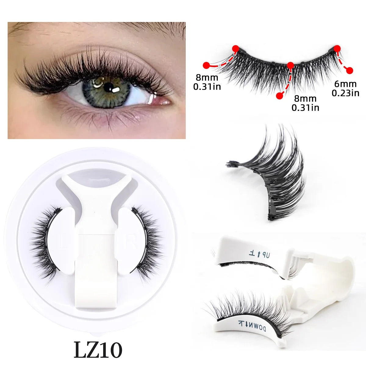 Faux Cils Magnétiques FADVAN™ – Kit Réutilisable avec Boîte & Pince