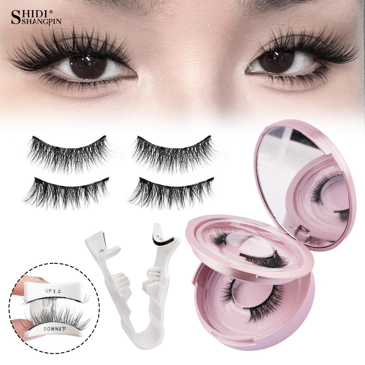 Faux Cils Magnétiques FADVAN™ – Kit Réutilisable avec Boîte & Pince