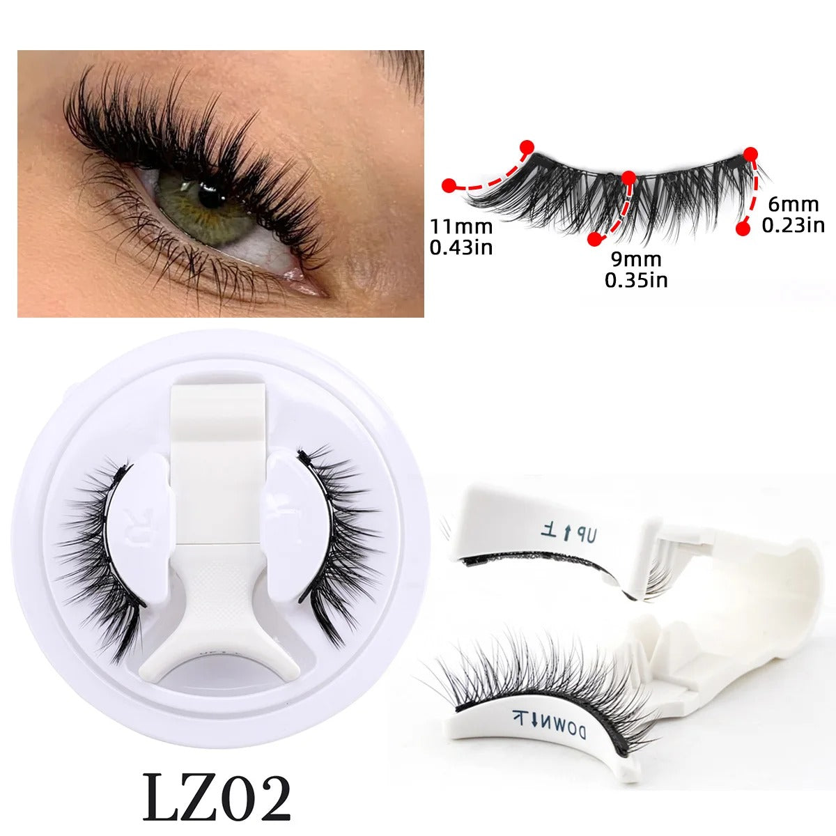 Faux Cils Magnétiques FADVAN™ – Kit Réutilisable avec Boîte & Pince