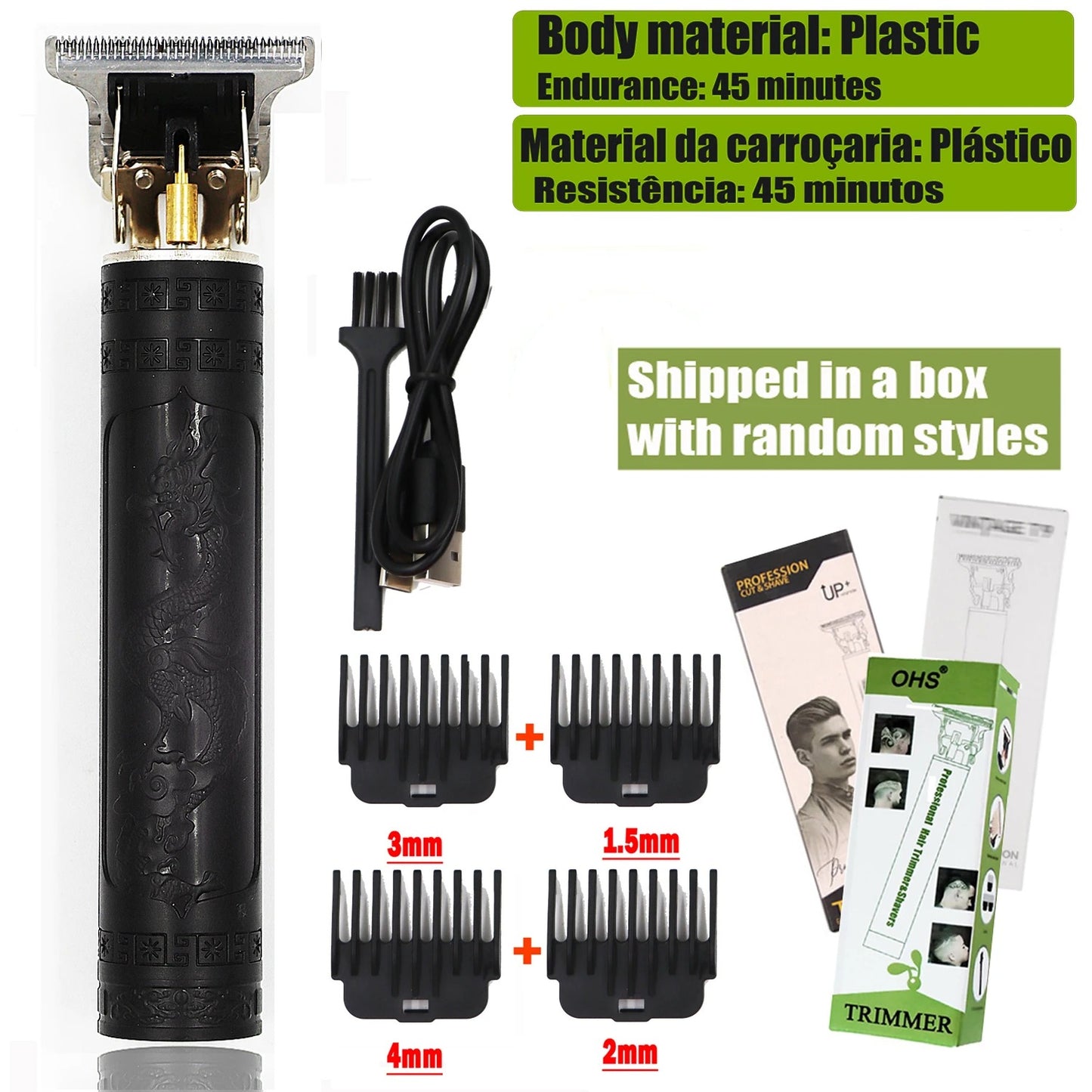 Machine de Coupe de Cheveux Électrique Sans Fil T9™ – Tondeuse Pro Homme