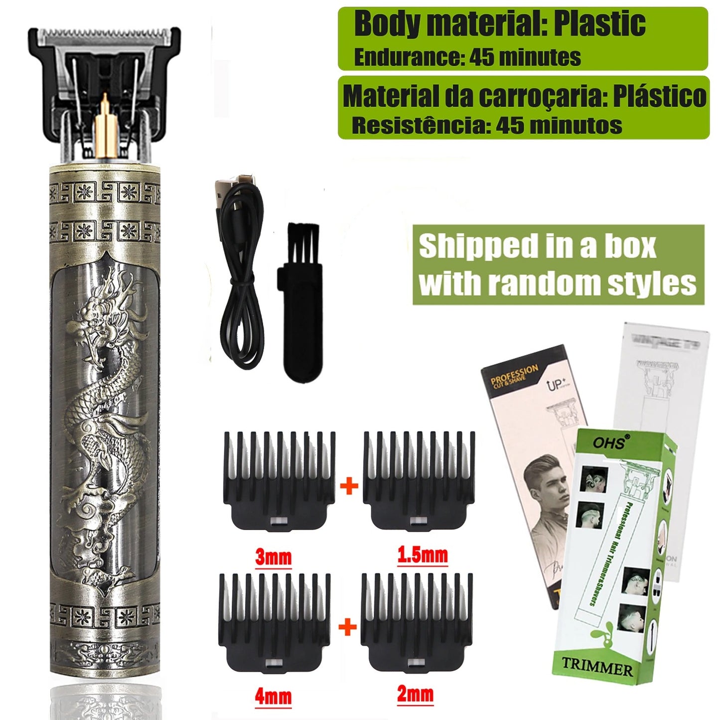 Machine de Coupe de Cheveux Électrique Sans Fil T9™ – Tondeuse Pro Homme