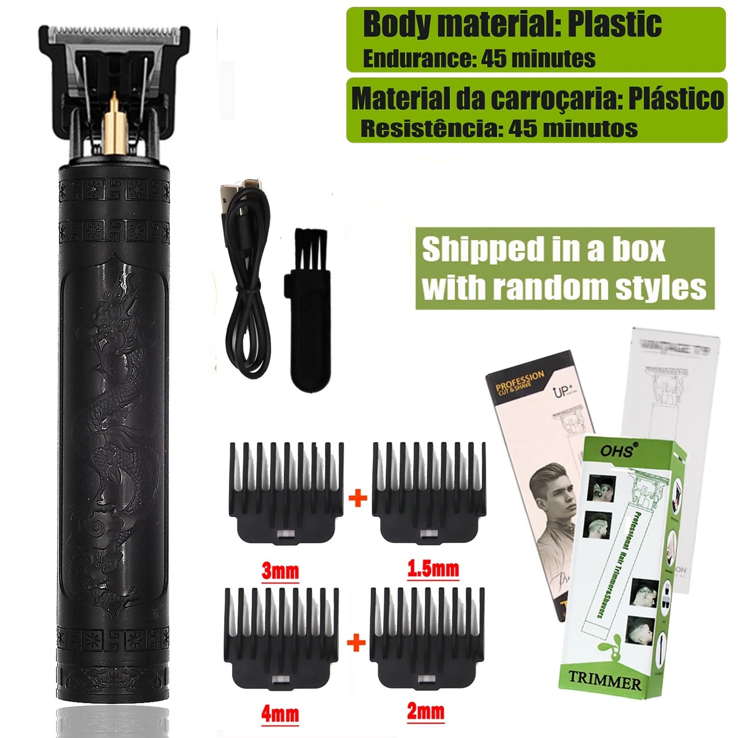 Machine de Coupe de Cheveux Électrique Sans Fil T9™ – Tondeuse Pro Homme