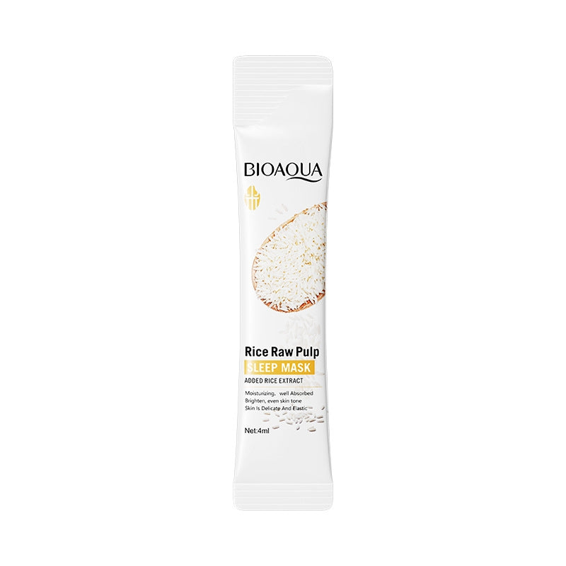 Masque visage pulpe de riz hydratant et lissant dans une ambiance de studio