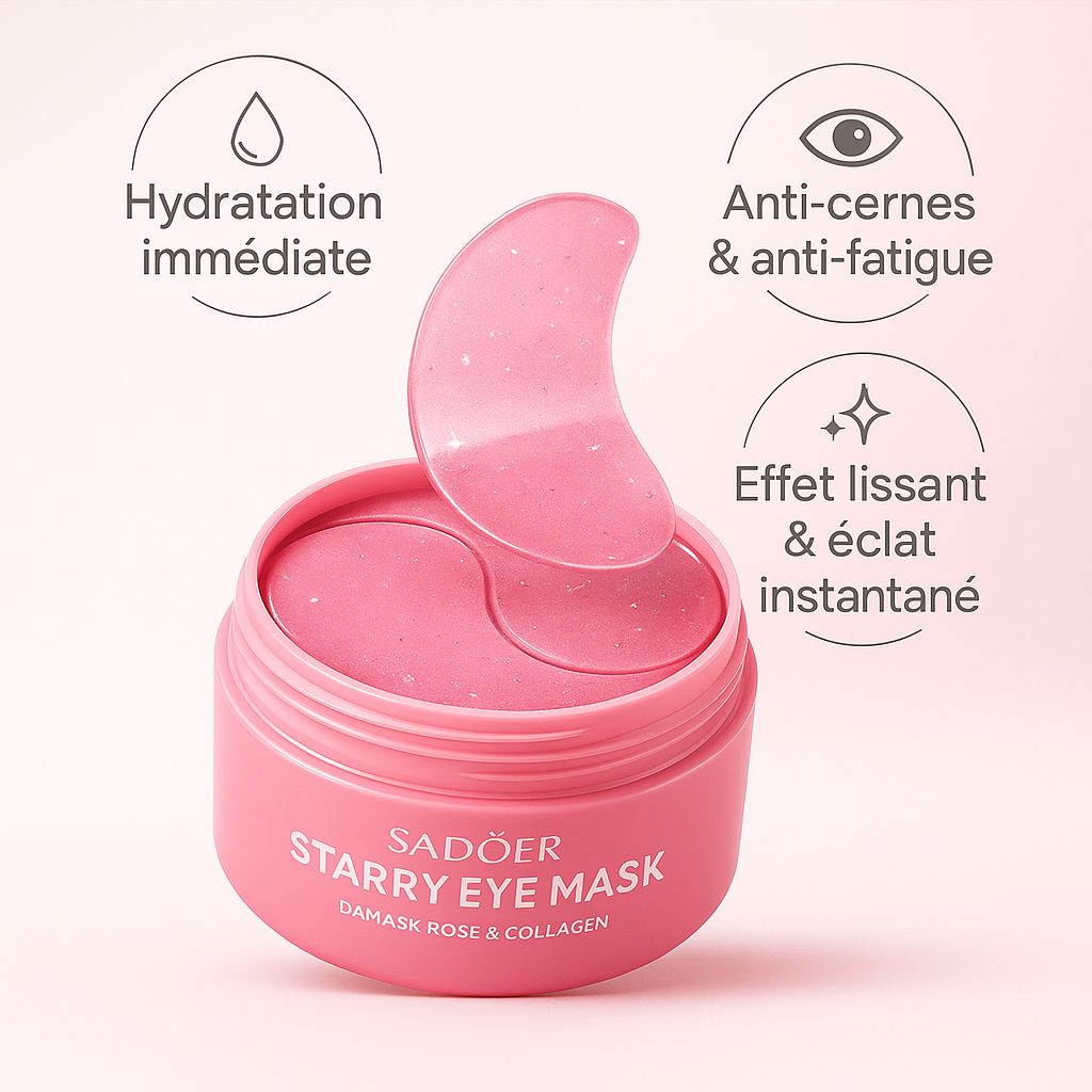 Texture hydrogel – patchs yeux rose - hydratation - anti-cernes - lissant