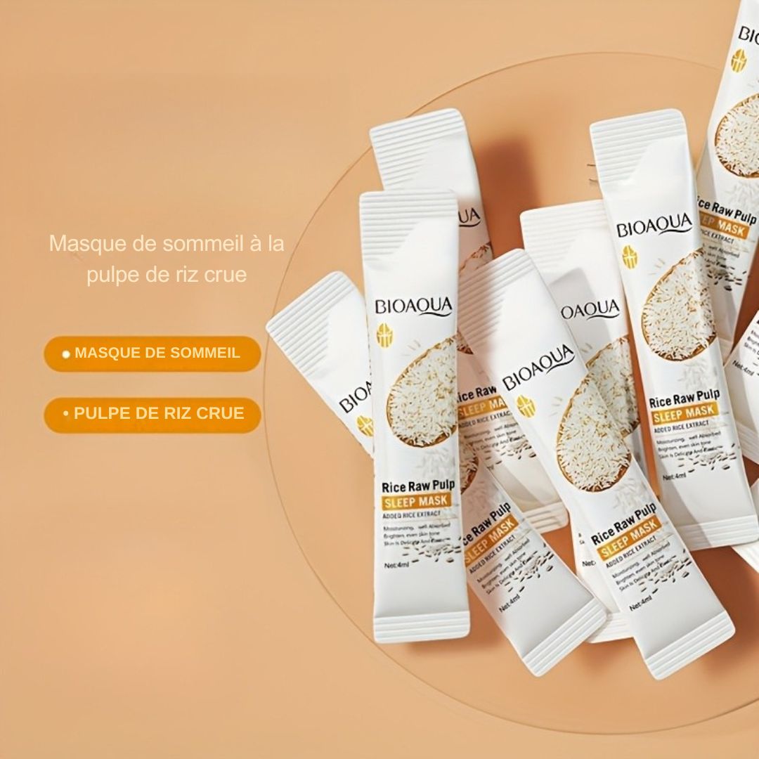 Masque visage pulpe de riz hydratant et lissant – masque de sommeil