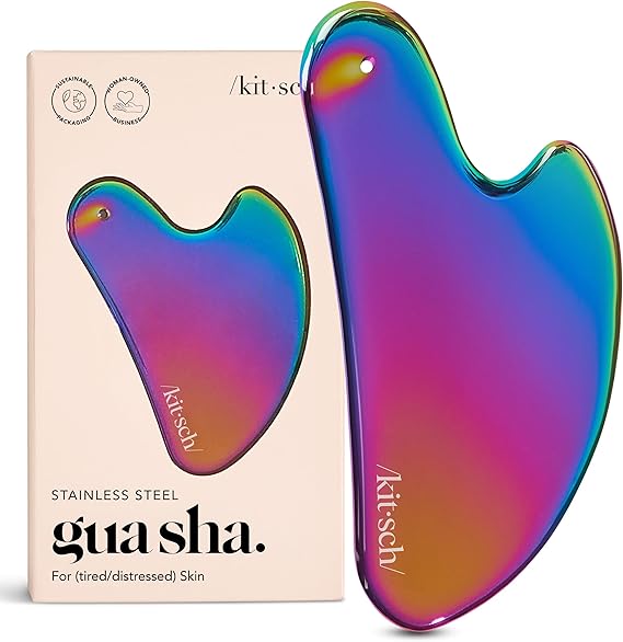 Gua Sha en Acier Inoxydable – Massage Facial & Drainage Lymphatique