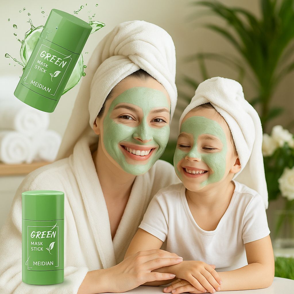 Application facile du stick masque au thé vert