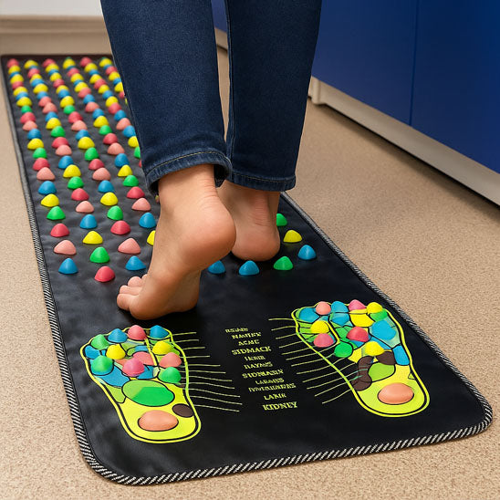 tapis d'acupression en application