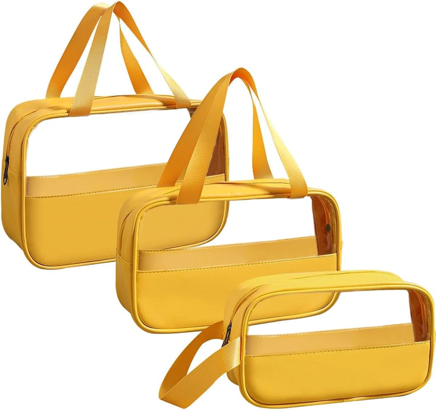 Trousse de Toilette Femme™ – Set 3 Tailles Transparent pour Voyage & Maquillage