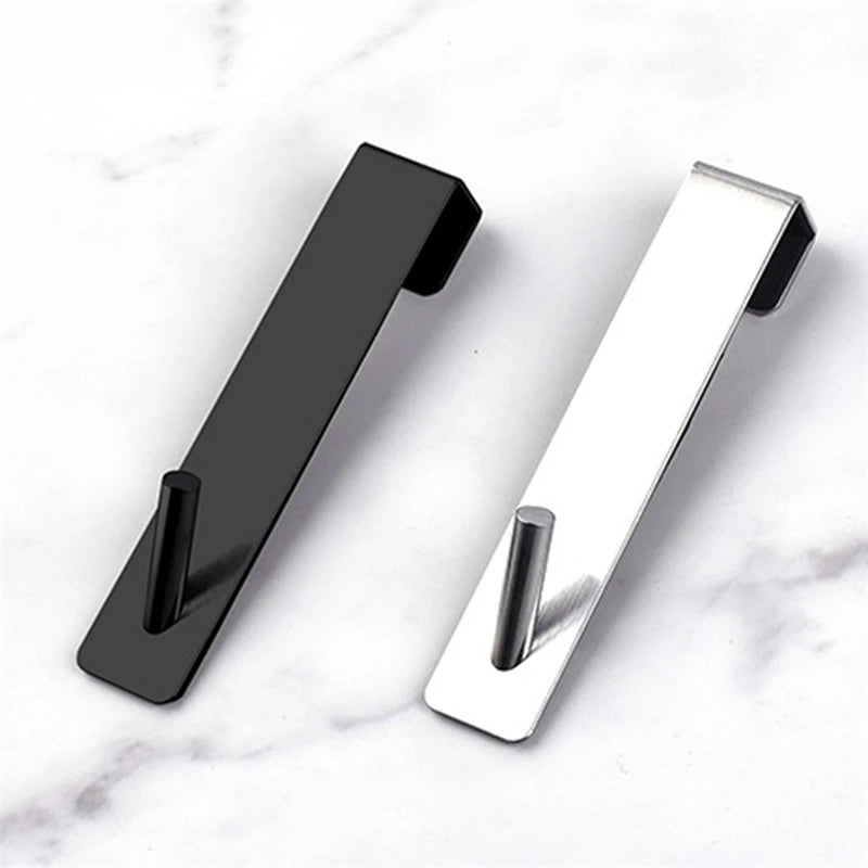 crochet inox porte douche argent et noir