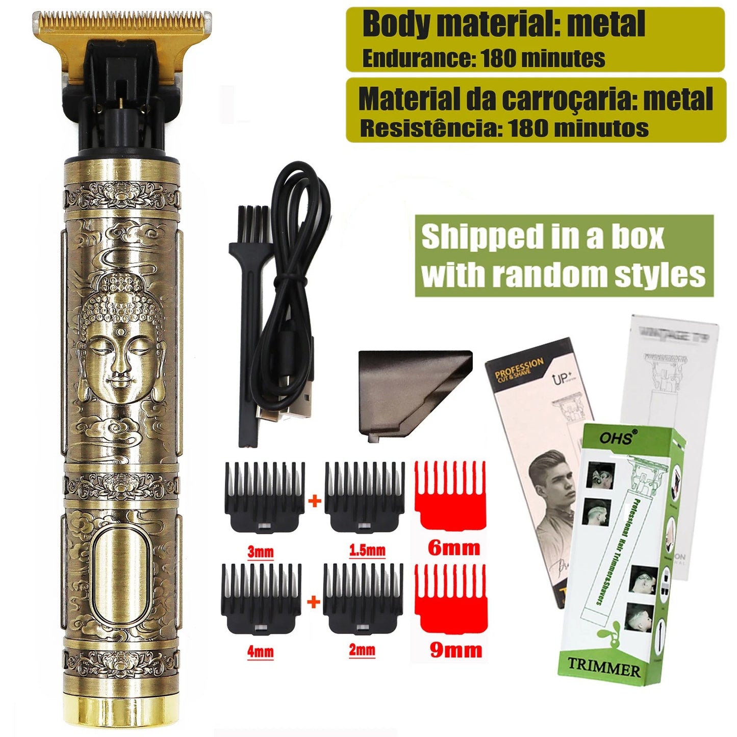 Machine de Coupe de Cheveux Électrique Sans Fil T9™ – Tondeuse Pro Homme