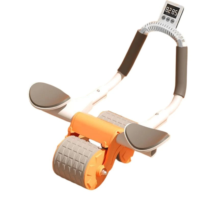 Roue Abdos à Rebond Automatique – Ab Wheel avec Support Téléphone