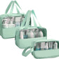 Trousse de Toilette Femme™ – Set 3 Tailles Transparent pour Voyage & Maquillage