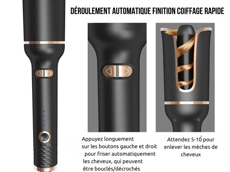 Spin-n-Curl Fer à friser à rotation automatique